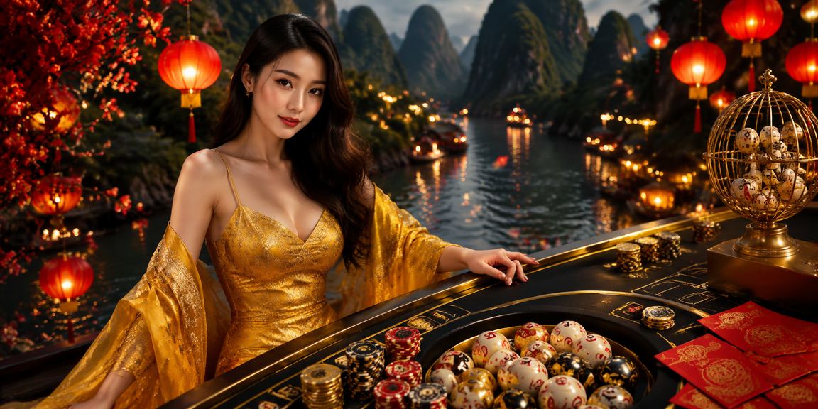 Khung cảnh xổ số truyền thống tại Ninh Bình với đèn lồng đặc trưng